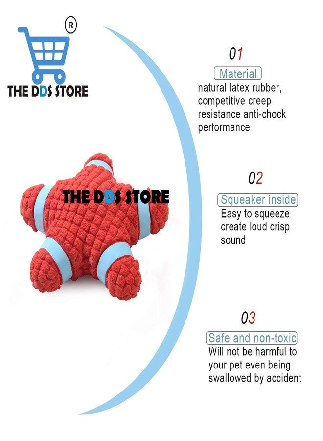 THE DDS STORE متجر DDS لعبة صرير ناعمة من اللاتكس للكلاب، كرة عائمة للعب التفاعلي، لعبة نجمة للمضغ للكلاب والقطط الأليفة (متوسطة) - Image 3